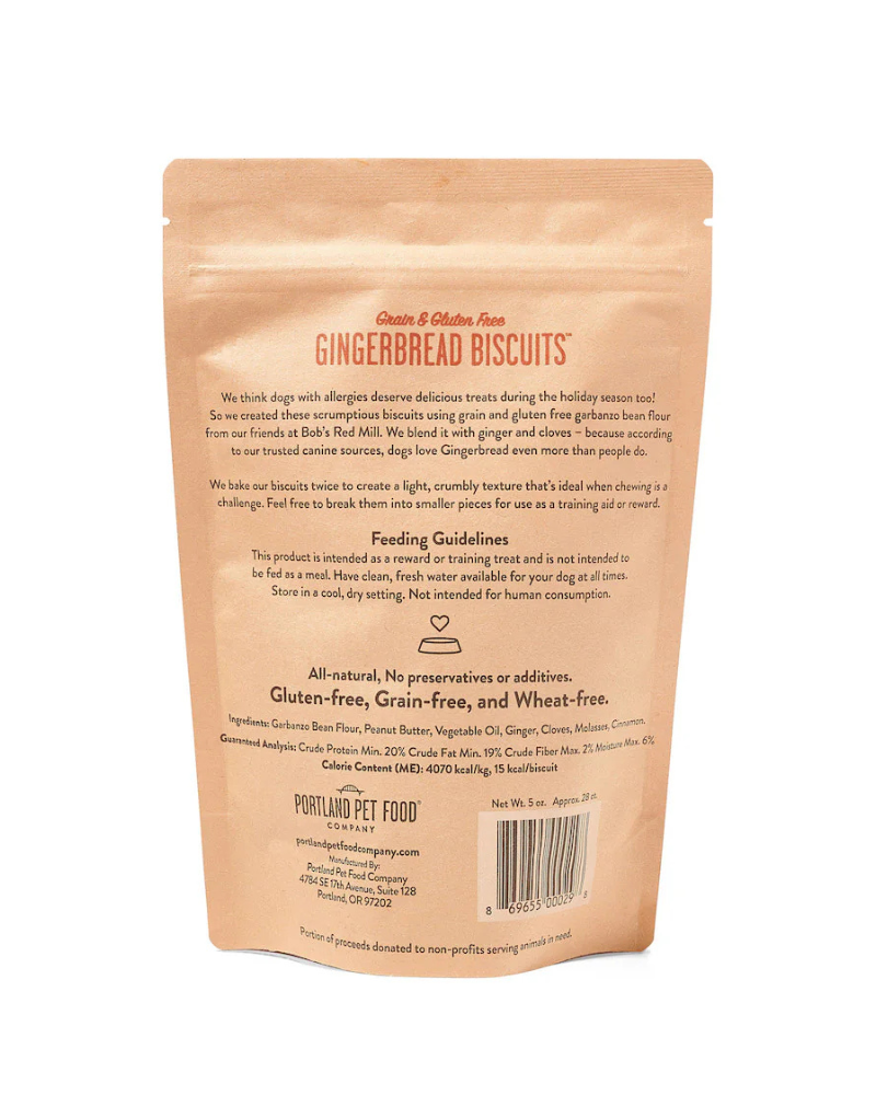 Gingerbread Dog Biscuits Treats (Grain & Gluten Free) EAT PORTLAND PET FOOD COMPANY