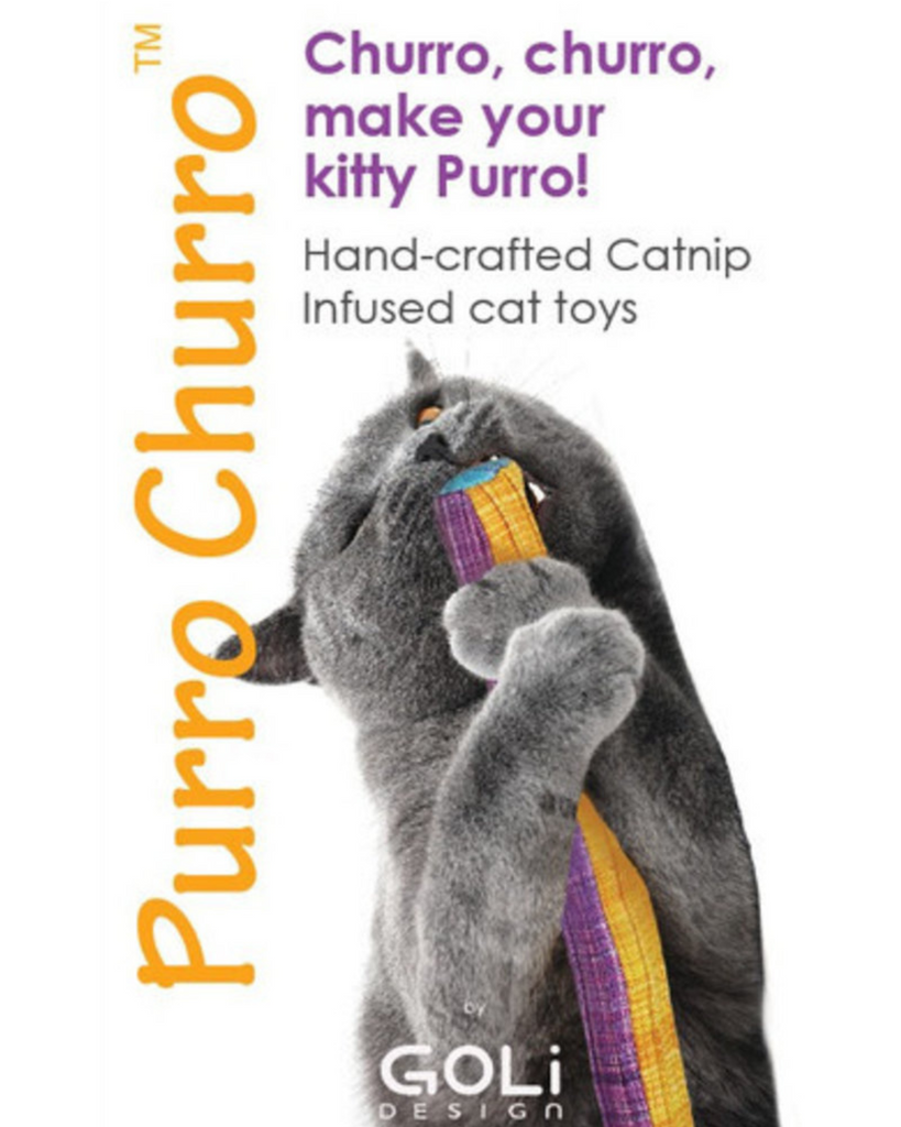 Purro Churro Catnip Infused Cat Toy Play GOLI CAT TOYS   