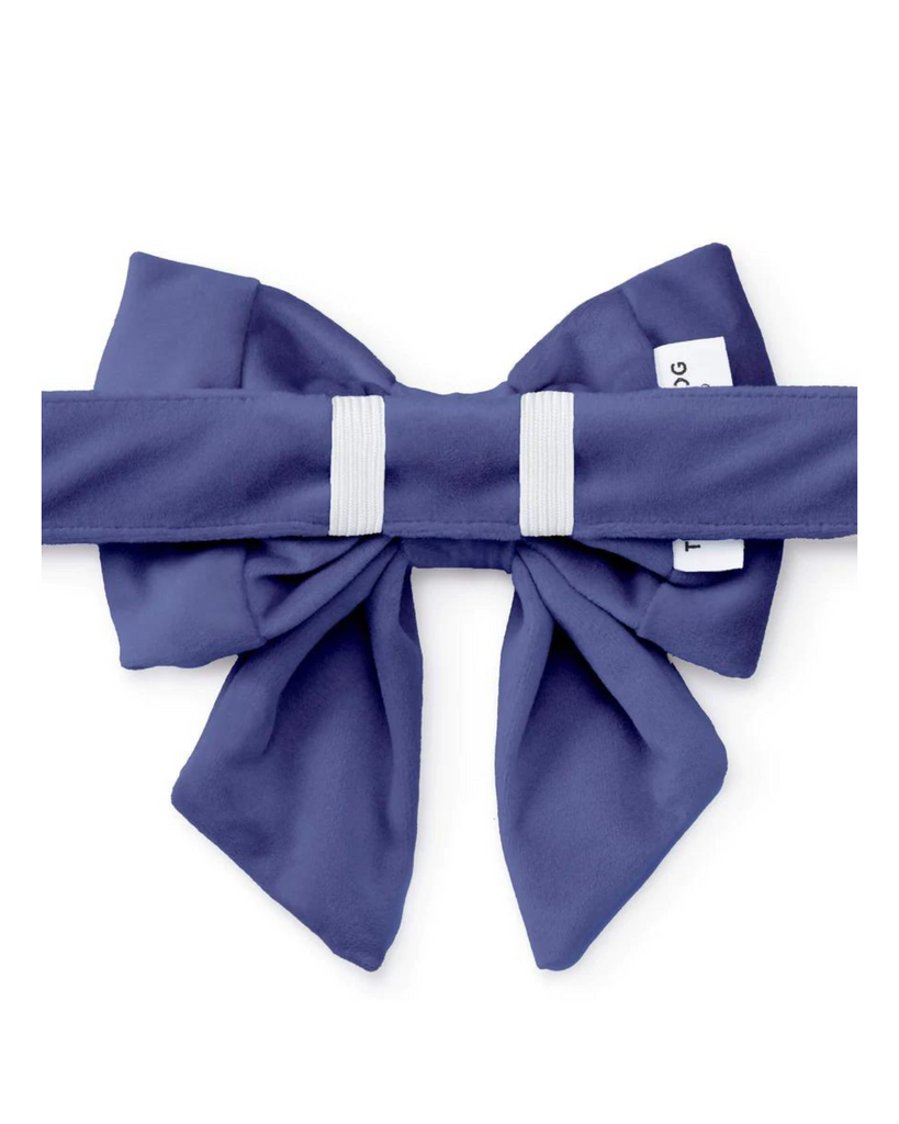 Navy Velvet Dog Lady Bow (Made in the USA) Wear THE FOGGY DOG   