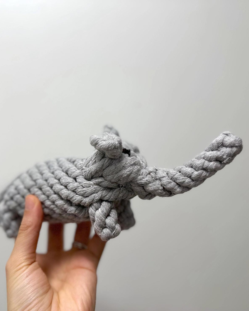 Eco-Friendly Elephant Rope Dog Toy Play KNOTTY PAWS   