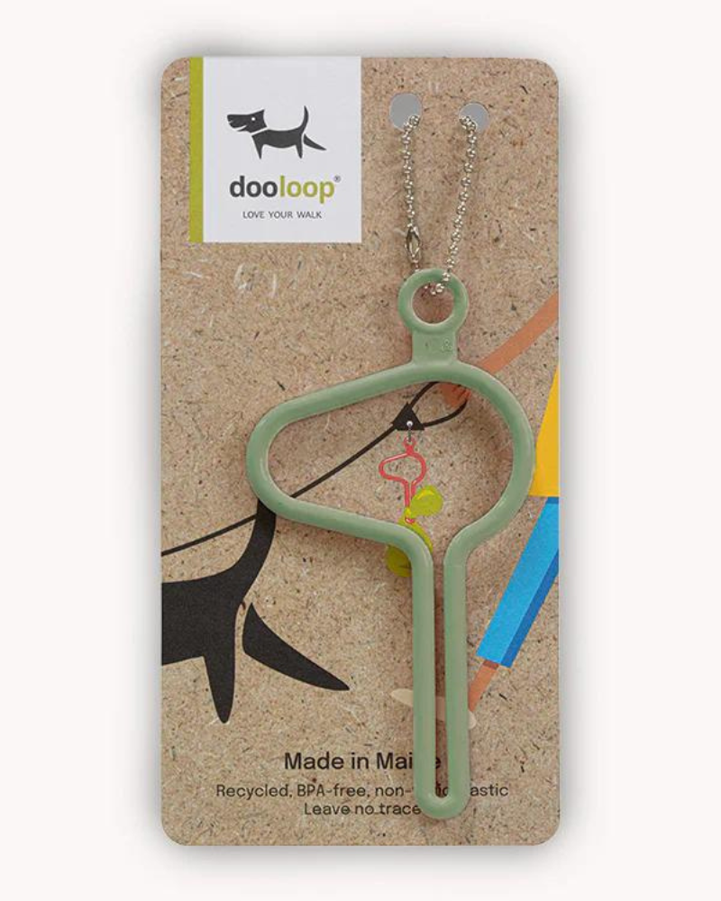 The Dooloop Waste Bag Holder (Made in the USA) WALK Houndswag Sage  