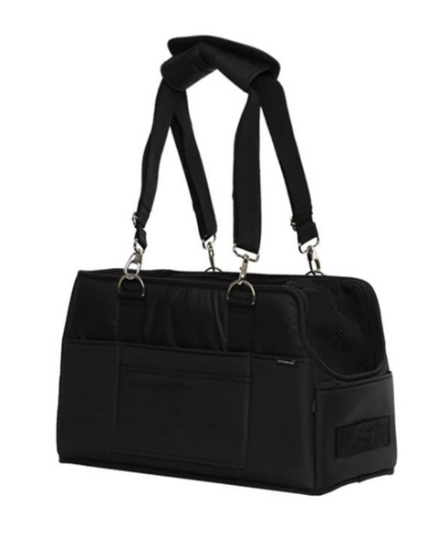 SSOOOK | Adjustable Strap Dog Carrier Bag in Black | DOG & CO.