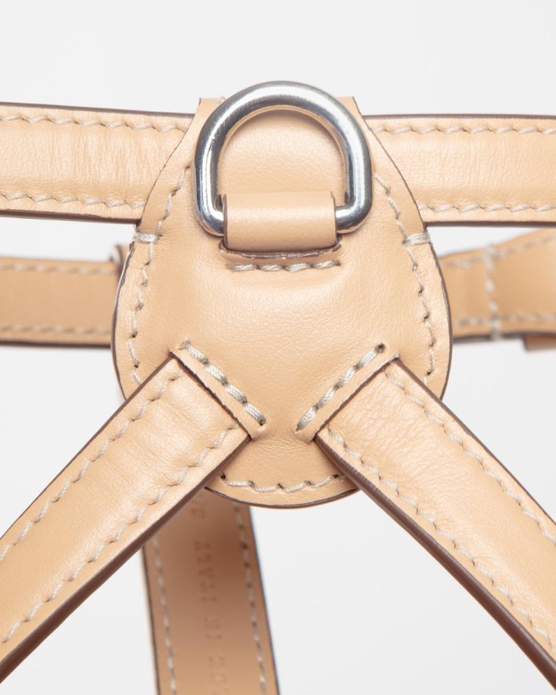 Nuvola Leather Dog Harness in Vanilla (Made in Italy) Walk CARLOTTA PALERMO