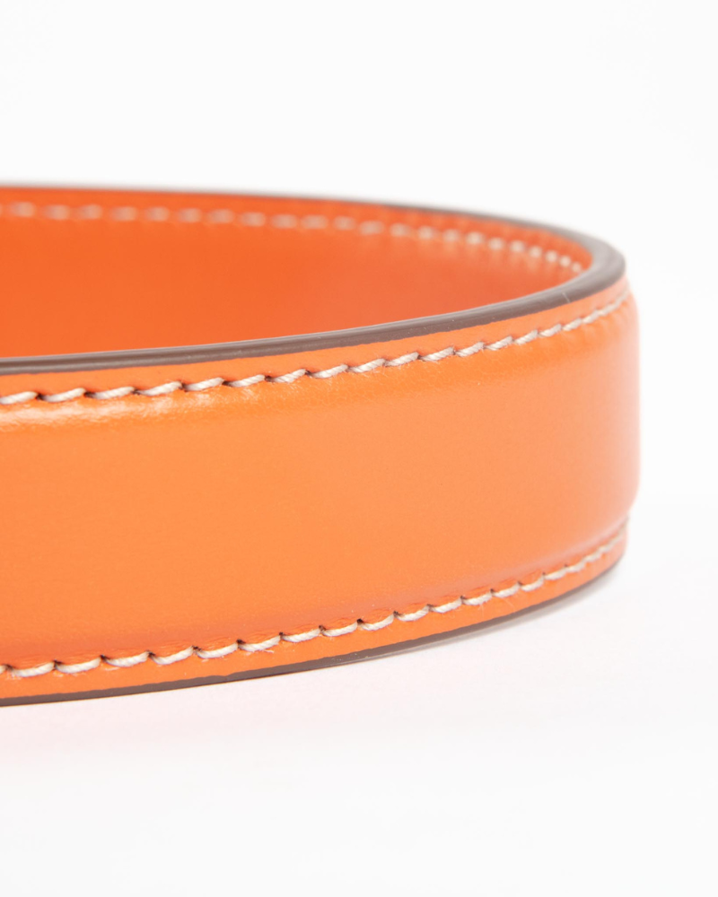 Leather Dog Collar in Orange (Made in Italy) Walk CARLOTTA PALERMO