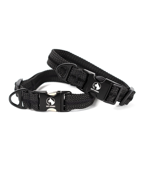 ROPE HOUNDS | Adventure Dog Collar in Black (Made in the USA