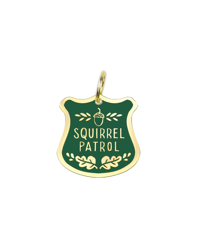 Squirrel Patrol Dog Collar Charm Wear PRIMITIVES