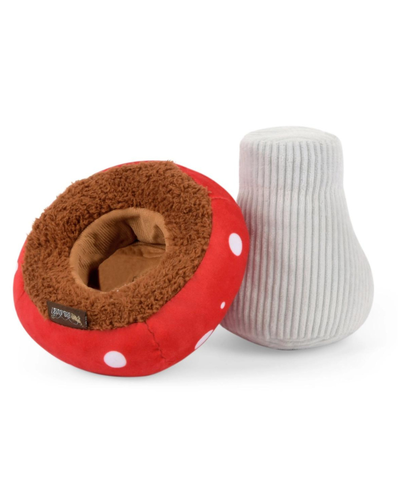 Mutt's Mushroom Squeaky Dog Toy Play P.L.A.Y.   