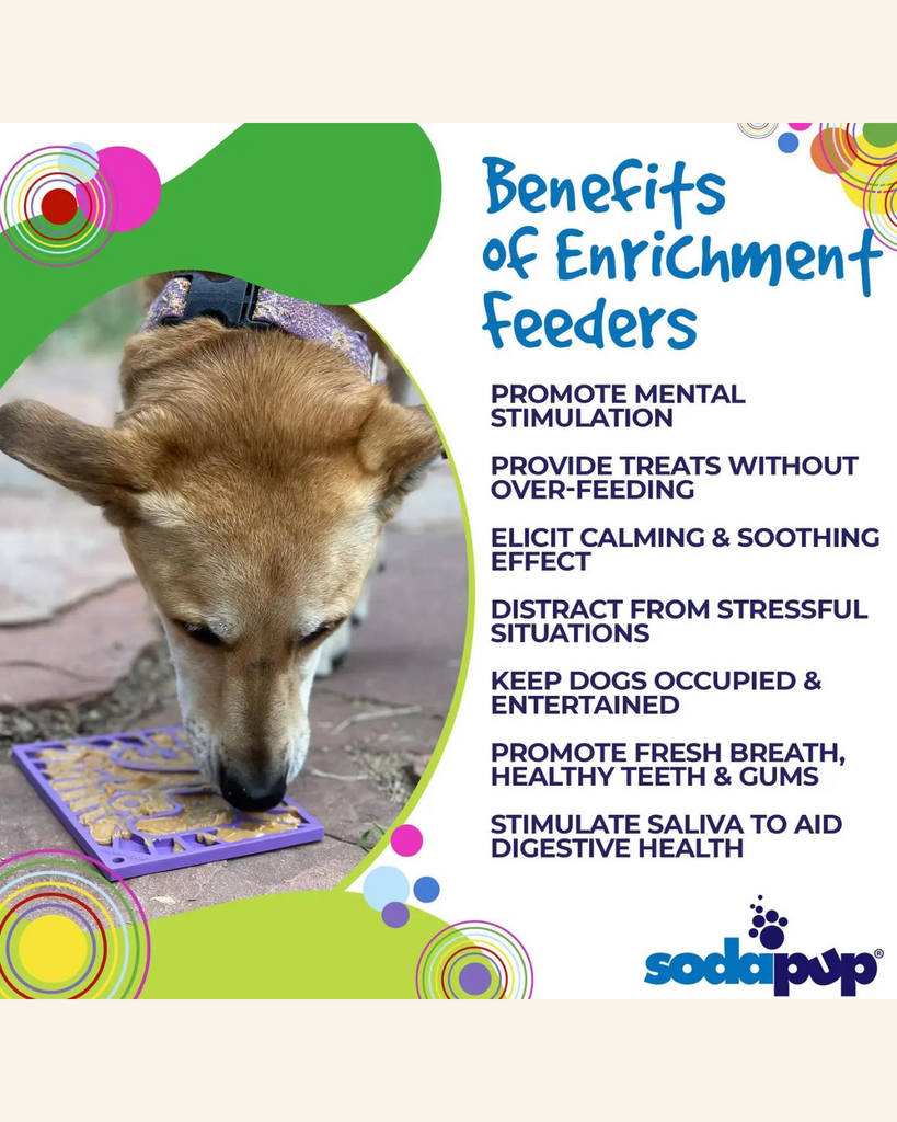 Groovy Love Enrichment Lick Mat (Made in the USA) Eat SODA PUP   