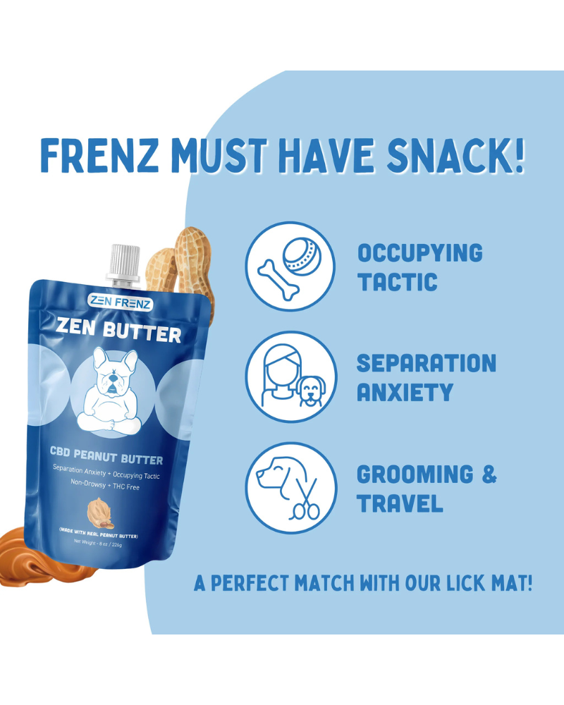 Zen Butter - CBD Pouch (8 oz) (Made in the USA) EAT ZEN FRENZ