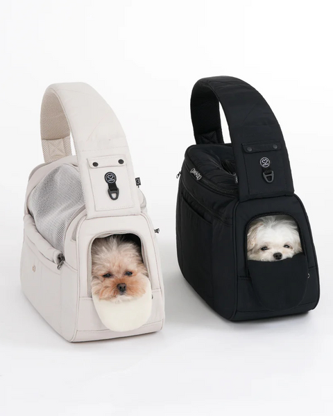 SSOOOK SLING BAG V smart タイプ、Lサイズ　右肩用 SSOOOK | Crossbody Sling Dog Carrier SMART in Black or Beige | DOG