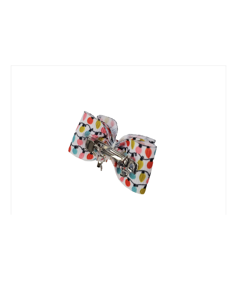 Holiday Lights Dog Hair Bow Set Wear CANINE CLIPS