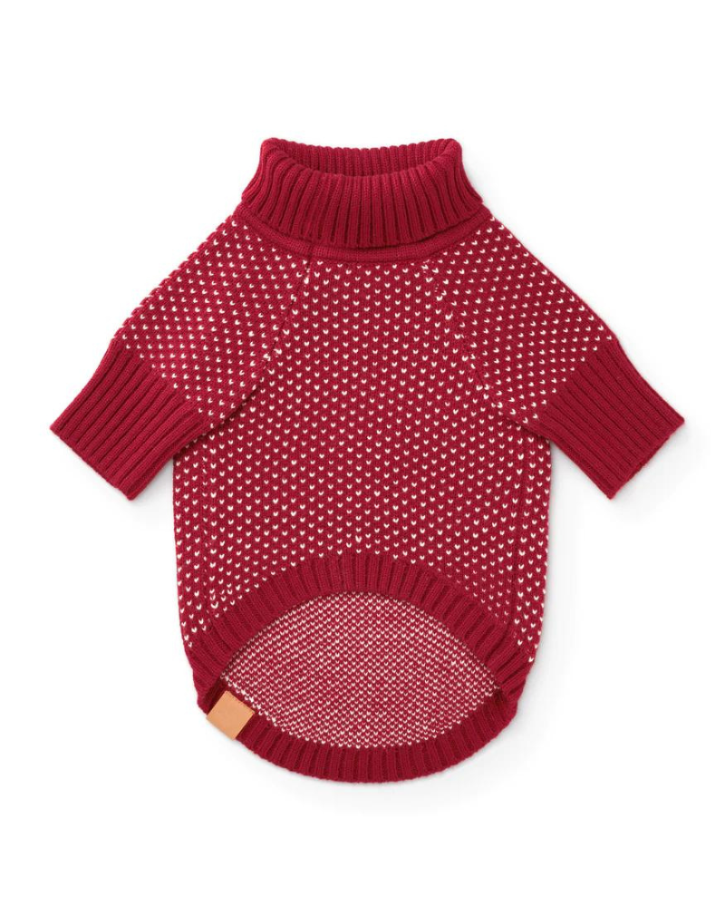 Heart Stitch Turtleneck Dog Sweater Wear THE FOGGY DOG   
