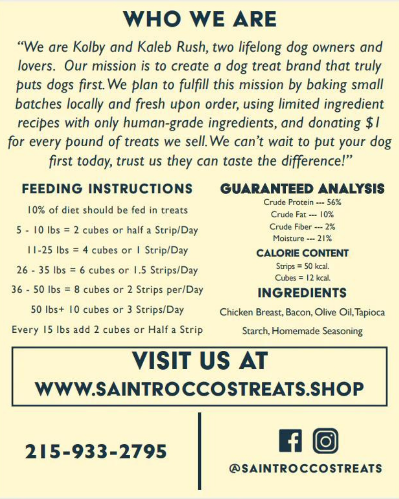 SAINT ROCCO'S | Meat Lover Chicken & Bacon Dog Treats | DOG & CO.