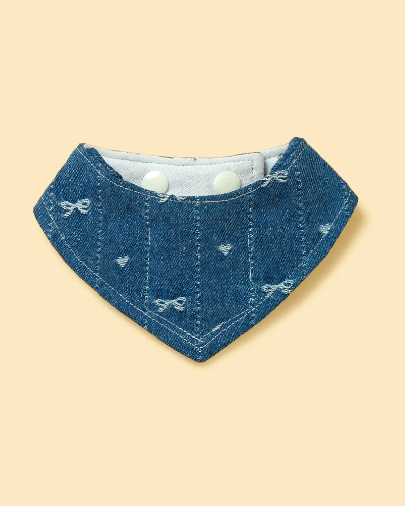 Reversible Denim Overalls Dog Bandana Wear BARKBARK BABY