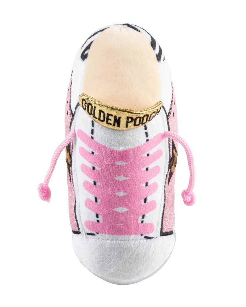 Golden Pooch Sneaker Plush Dog Toy in Pink Play HAUTE DIGGITY DOG
