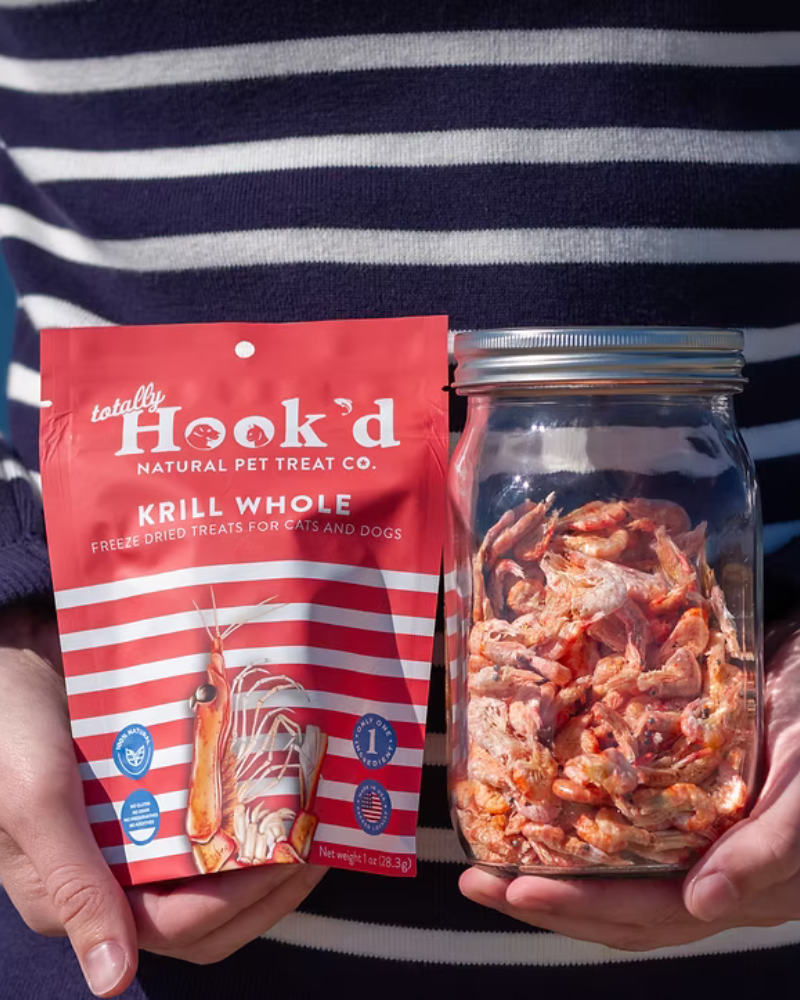Natural Freeze-Dried Whole Krill Treats for Dogs & Cats (Made in the USA) Eat TOTALLY HOOK'D