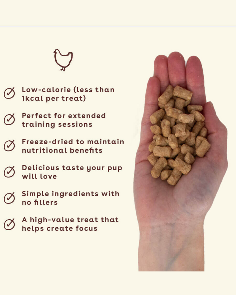 Freeze Dried Chicken Dog Training Treats Eat PUPFORD   