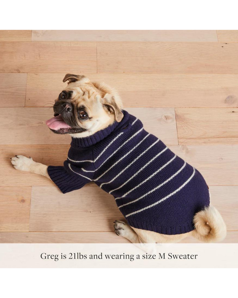 Mariner Stripe Dog Sweater Wear THE FOGGY DOG   