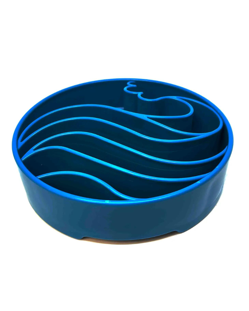 Wave Slow Feeder Dog Bowl (Made in the USA) Eat SODA PUP   