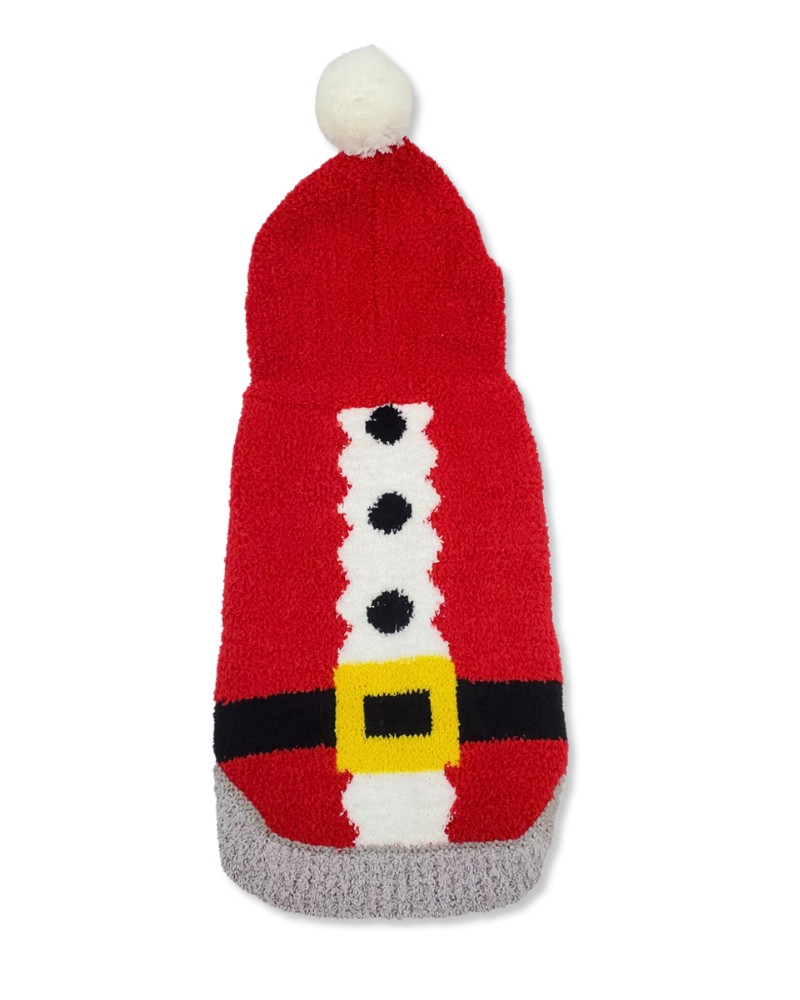 Chenille Santa Dog Hoodie Wear HIP DOGGIE