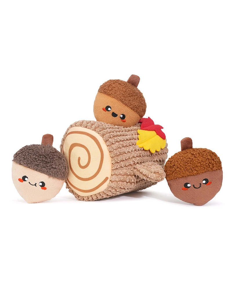 Acorn Tree Interactive Dog Squeaky Plush Toy Play HUGSMART