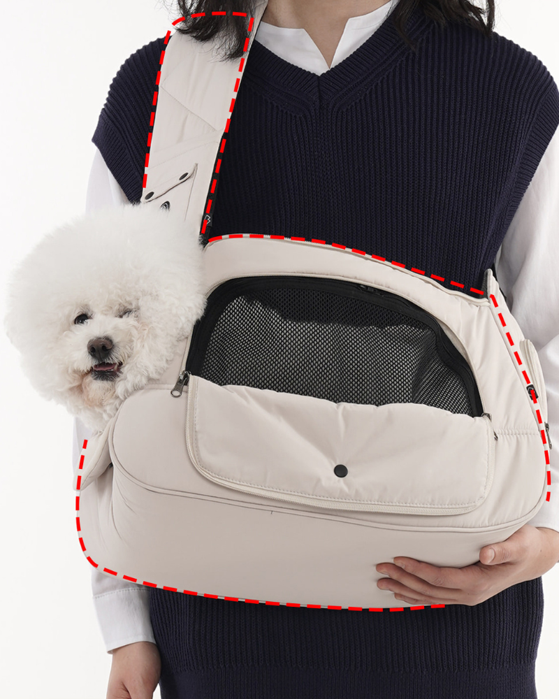 Dog Sling Bag in Black or Beige Carry SSOOOK   