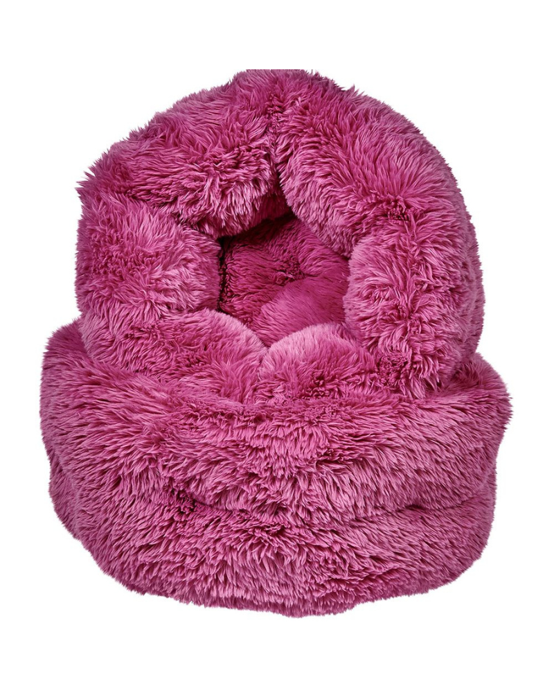 Muffy Soft Faux Fur Bed for Dogs & Cats in Cherry Blossom or BW Bengal HOME BOWSER'S PET PRODUCTS