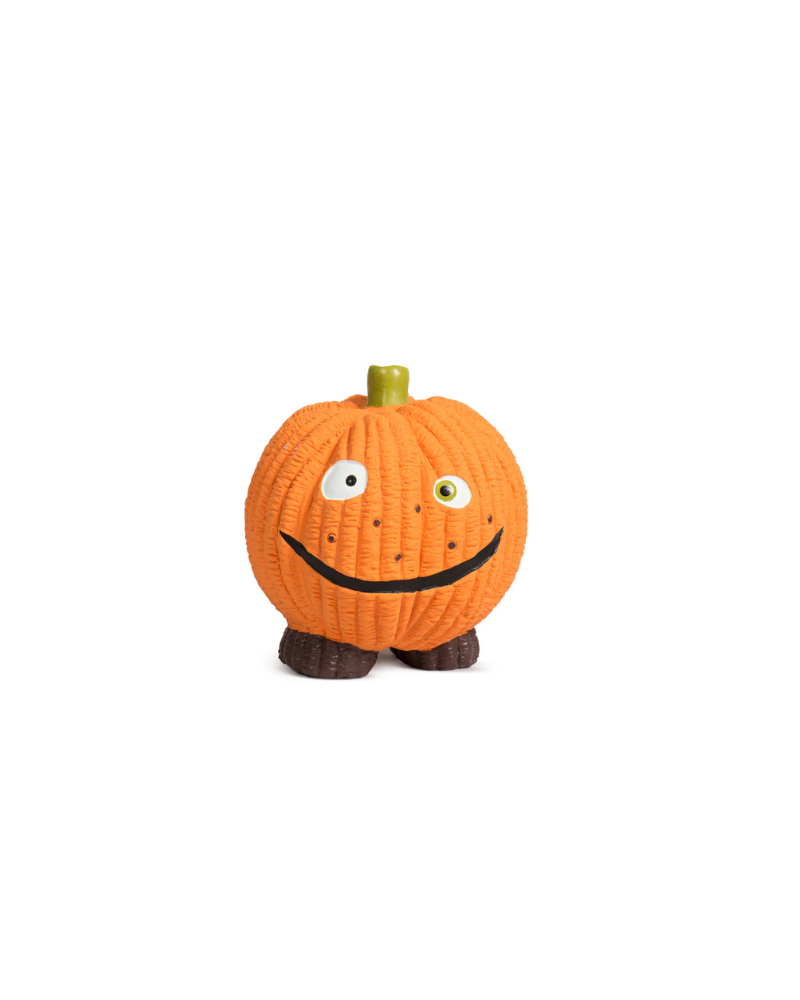 Gouride the Pumpkin Ruff-Tex Latex Dog Ball Toy Play HUGGLEHOUNDS