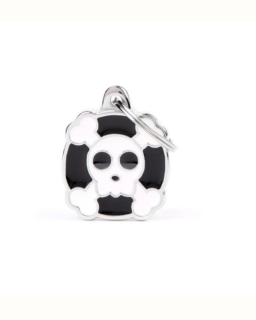 (Not So Scary) Skull Custom Pet ID Tag Wear MY FAMILY   