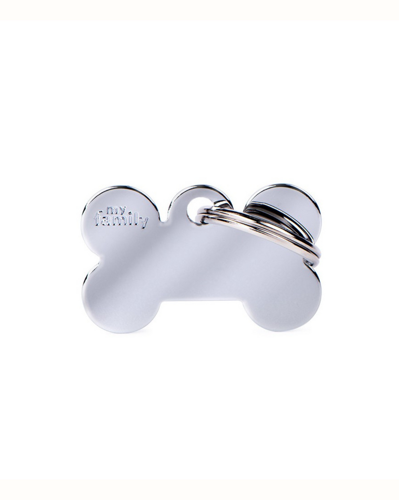 Bonne Bone in Chrome Custom Pet ID Tag Wear MY FAMILY   