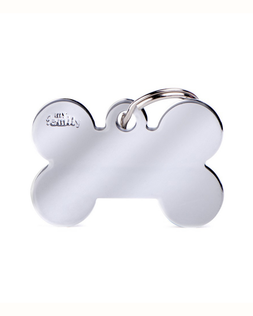 Bonne Bone in Chrome Custom Pet ID Tag Wear MY FAMILY   