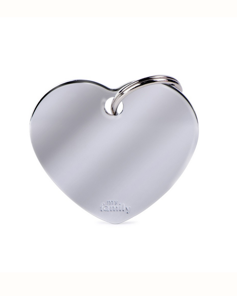 Sweet Heart in Chrome Custom Pet ID Tag Wear MY FAMILY   