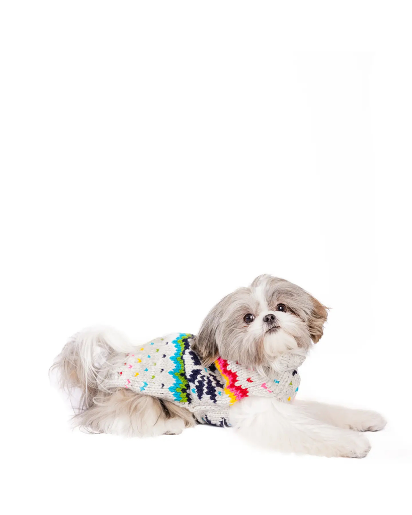 Rainbow Snowflake Wool Dog Sweater Wear CHILLY DOG