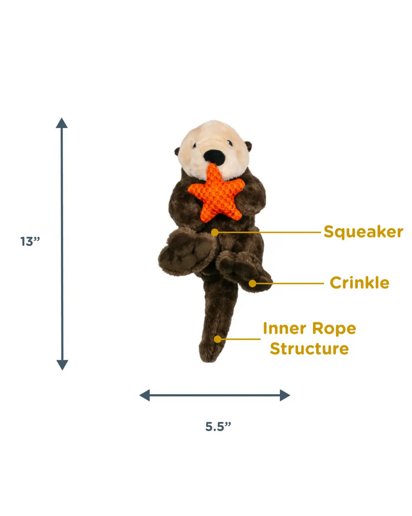Otter Rope Body Dog Toy Play TALL TAILS