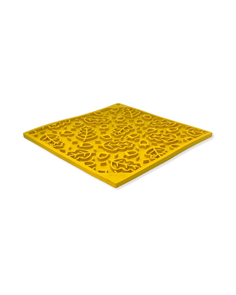 Autumn Leaves Dog Lick Mat (Made in the USA) Eat SODA PUP