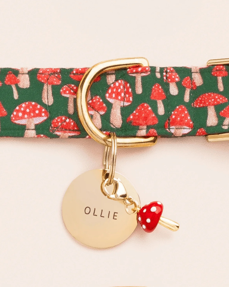 Toadstool Dog Collar Charm Wear THE FOGGY DOG