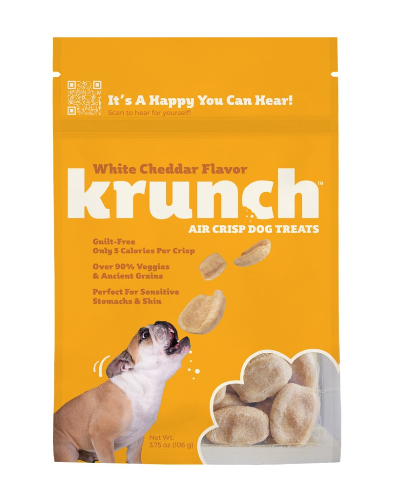 White Cheddar Air Crisp Dog Treat Eat KRUNCH   