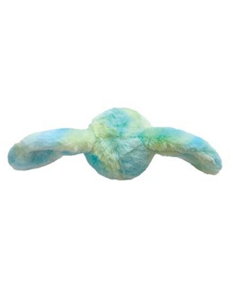 Fuzzy Wuzzie Squeaky Bunny Dog Toy in Blue and Green (Medium) Play FOU FOU PETS   