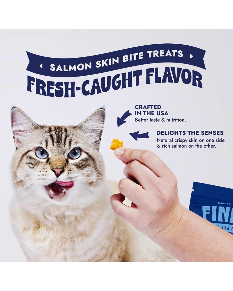 Freeze-Dried Salmon Skin Bites for Cats EAT FINFARE PET FOODS