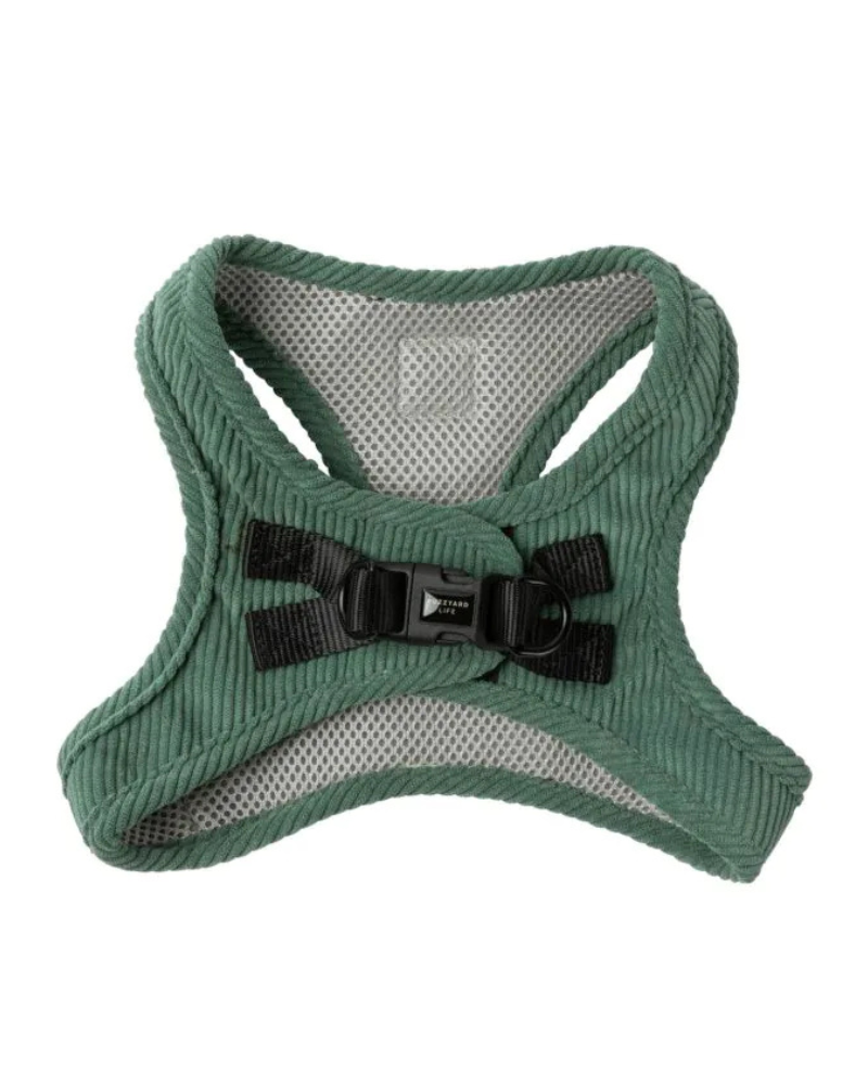 Corduroy Step-In Dog Harness in Myrtle Green WALK FUZZYARD