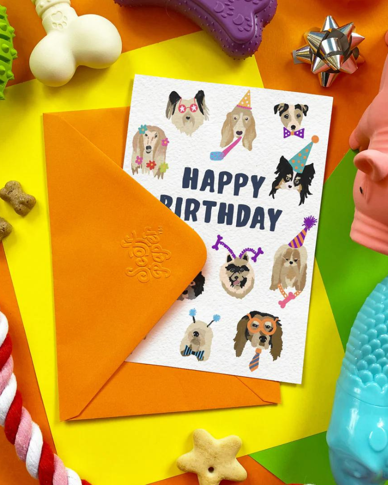 Edible Birthday Card for Dogs (Bacon Flavor) Eat SCOFF PAPER   