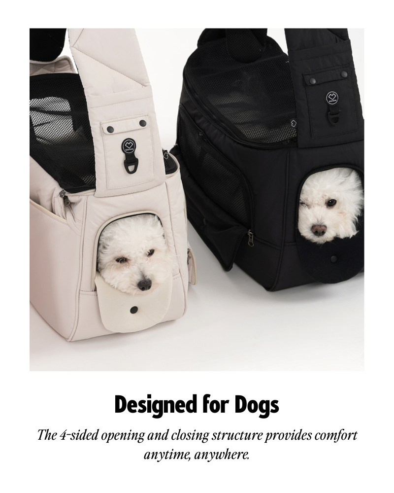 Dog Sling Bag in Black or Beige Carry SSOOOK   