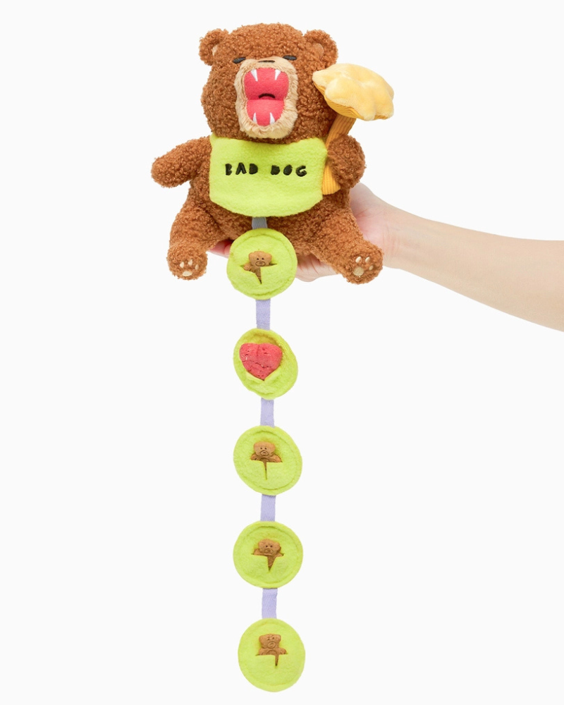 Bad Dog Bear Nosework Toy for Dogs Play THE FURRYFOLKS
