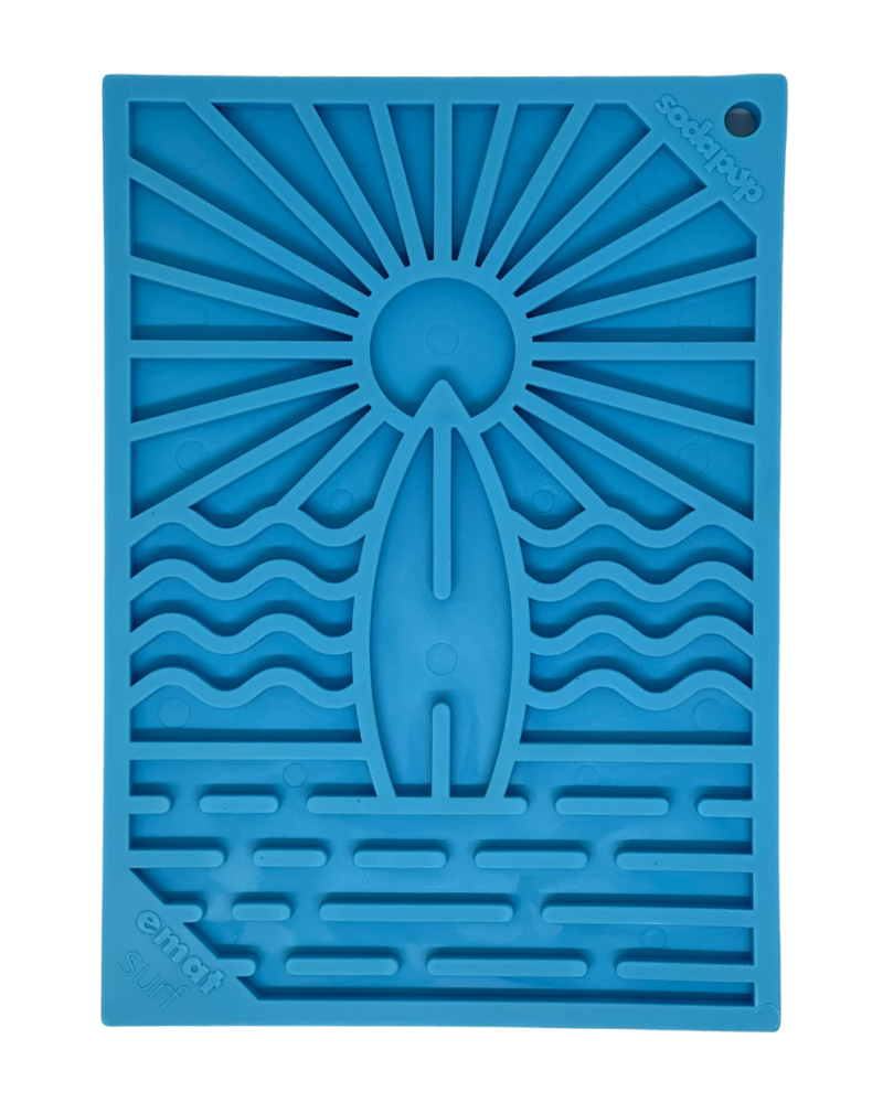 Surf's Up Pet Lick Mat (Made in the USA) Eat SODA PUP   