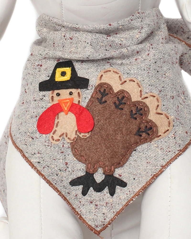 Tom the Turkey Thanksgiving Dog Bandana Wear TAIL TRENDS