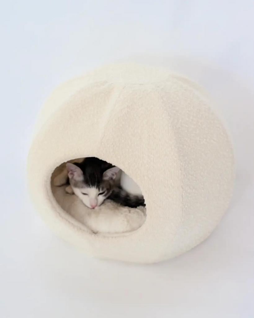 Bouclé Modular Moon Cat Cave Bed HOME CATENARY HOME   