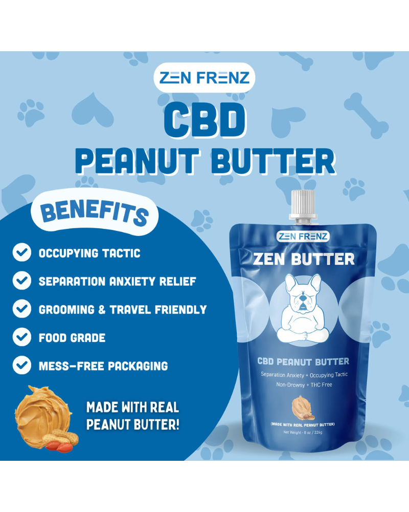 Zen Butter - CBD Pouch (8 oz) (Made in the USA) EAT ZEN FRENZ
