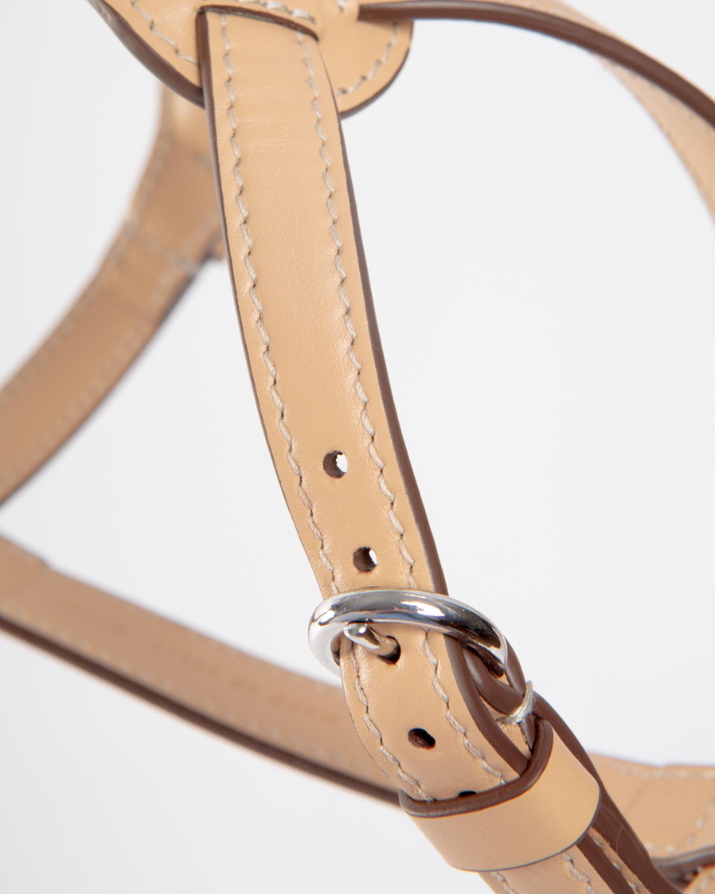 Nuvola Leather Dog Harness in Vanilla (Made in Italy) Walk CARLOTTA PALERMO