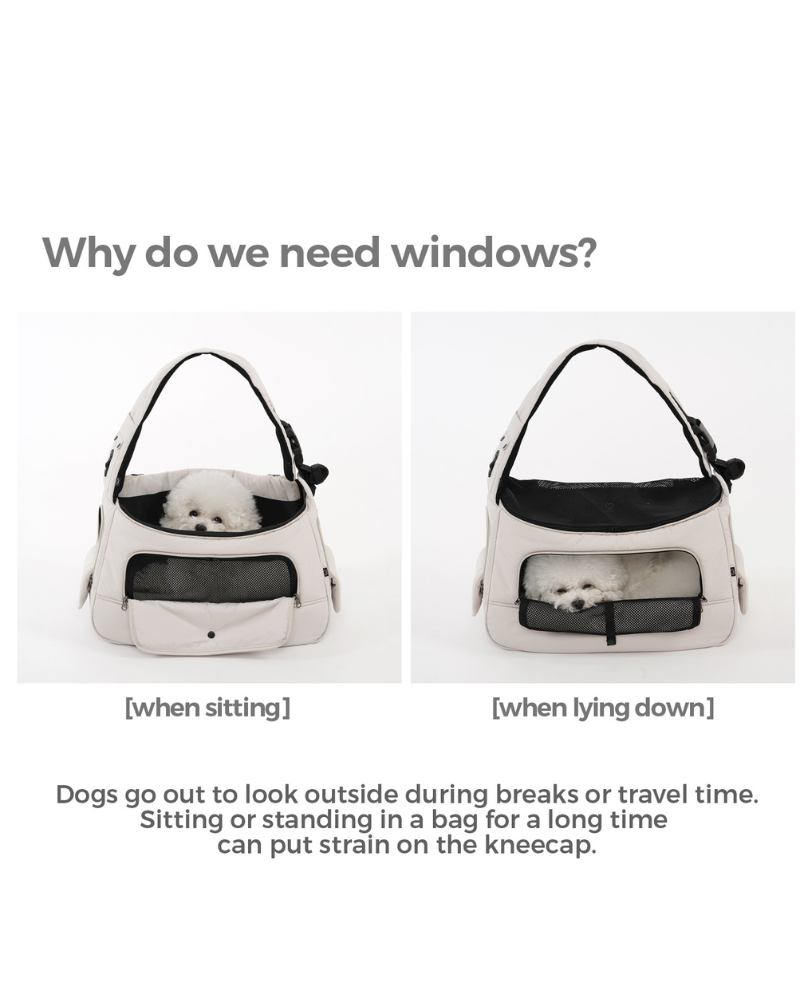 Dog Sling Bag in Black or Beige Carry SSOOOK   