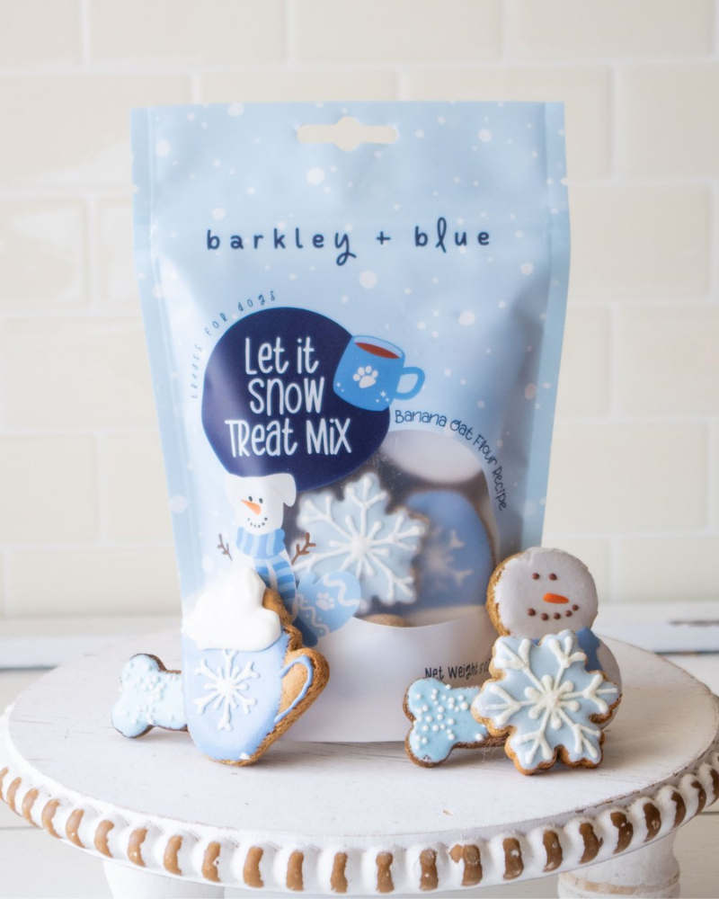 Let It Snow Dog Treats (Banana Oat Flour Recipe) Eat BARKLEY & BLUE   